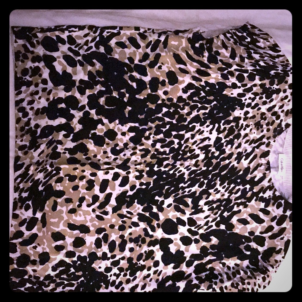 Calvin Klein sz 0x print short-sleeve top